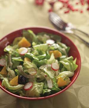 Lettuce, Fennel, Orange, Radish Salad