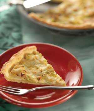 Leek Tart with Smoked Greek Metsovone Cheese