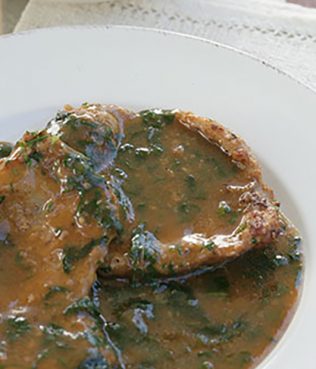 Pan-fried Veal with a Tangy Vinegar Sauce from Corfu - Kerkyreiko Sofrito