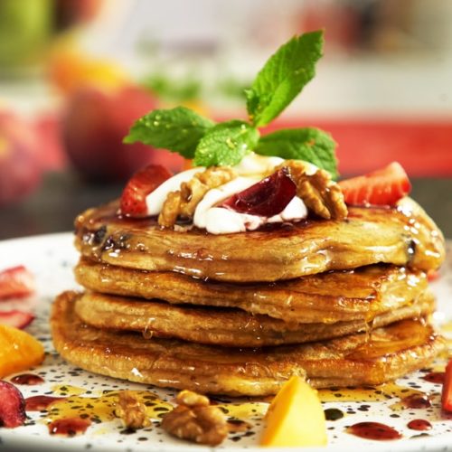 Greek Yogurt Pancakes Greek Food Greek Cooking Greek Recipes By Diane Kochilas