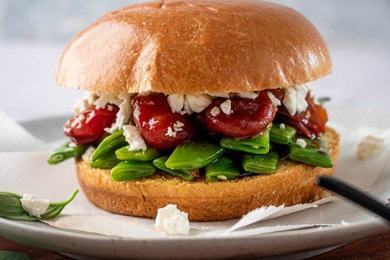 Greek Bean – Feta Sandwich with Tomato Jam | Diane Kochilas