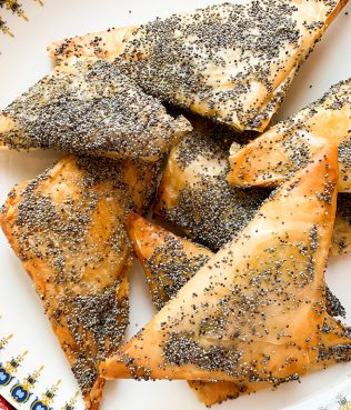 Sweet Potato - Feta Phyllo Triangles