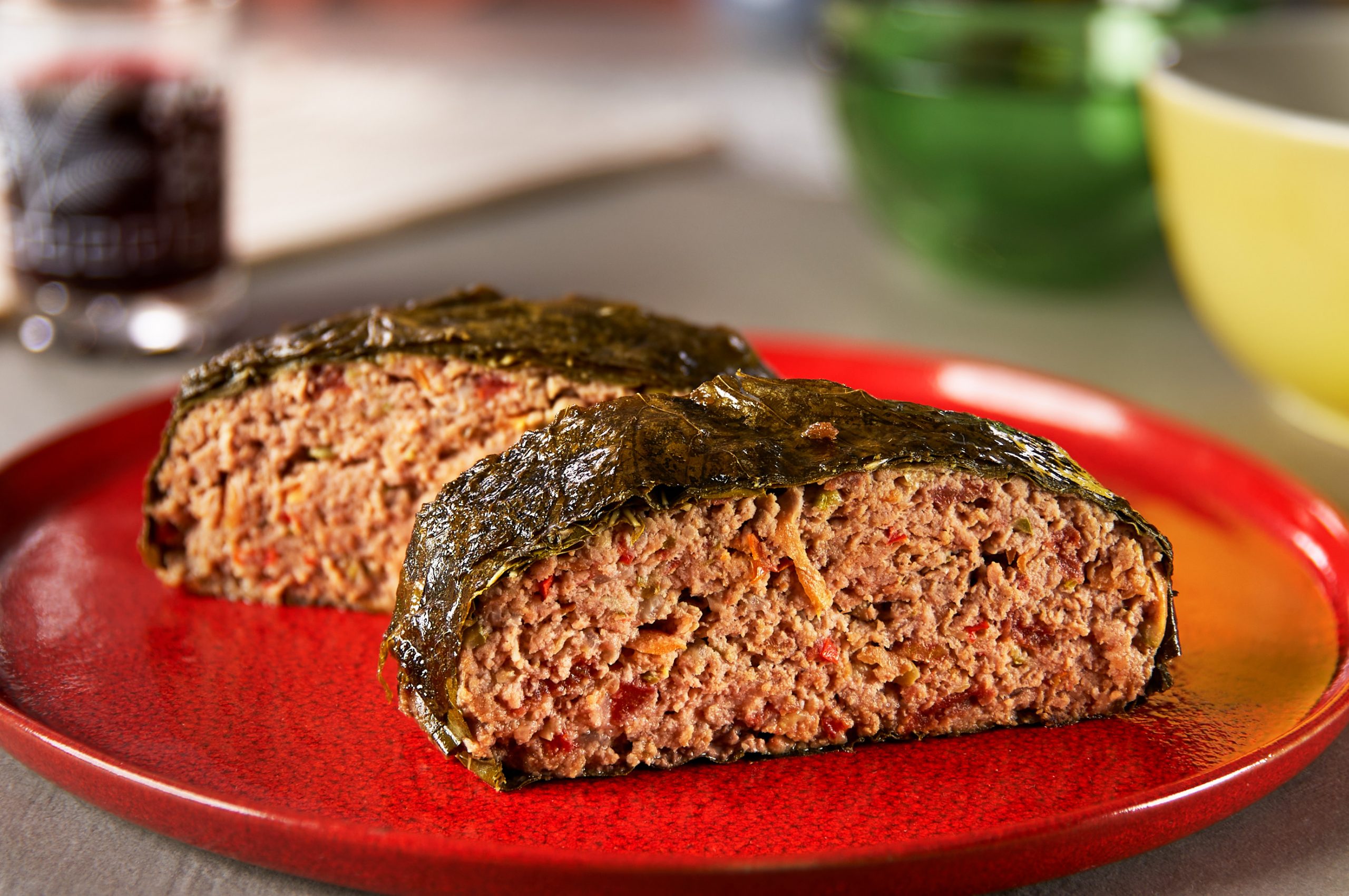 Meatloaf Baked In Grape Leaves