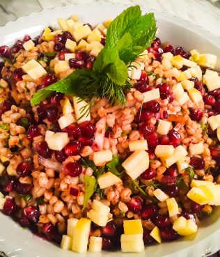 Wheatberry Salad With Pomegranate And Apple