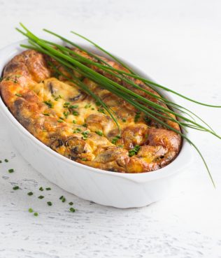 Mushroom Clafoutis With Chives