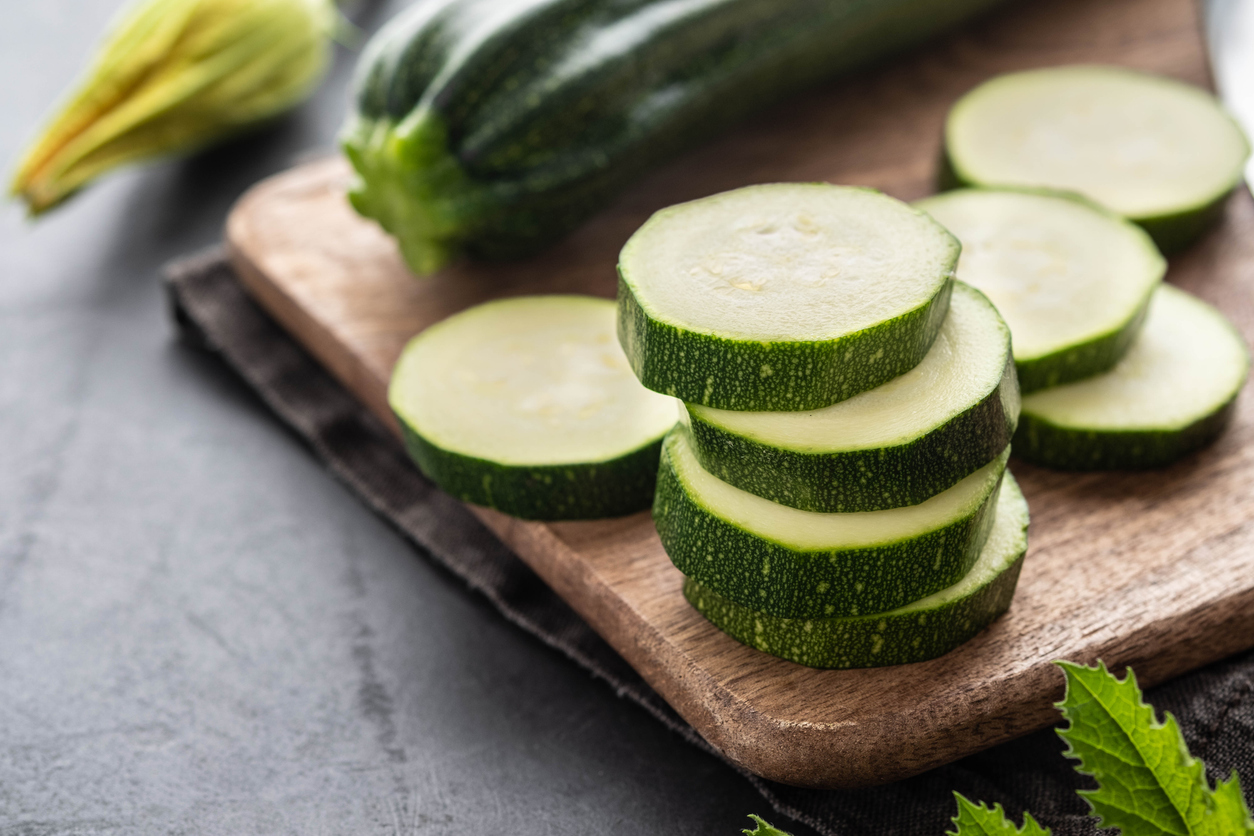 Fresh zucchini for Greek Briam