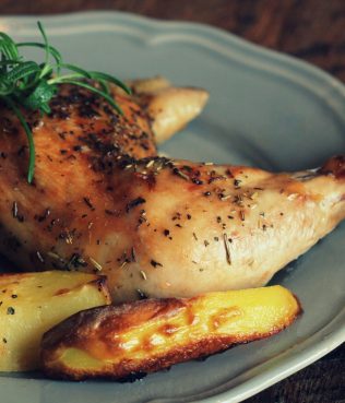 One-Pan Greek Lemon Roasted Chicken and Potatoes - Kotopoulo me Patates