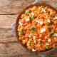 Strapatsada is the Greek recipe for scrambled eggs with tomatoes and oftentimes with feta, too.