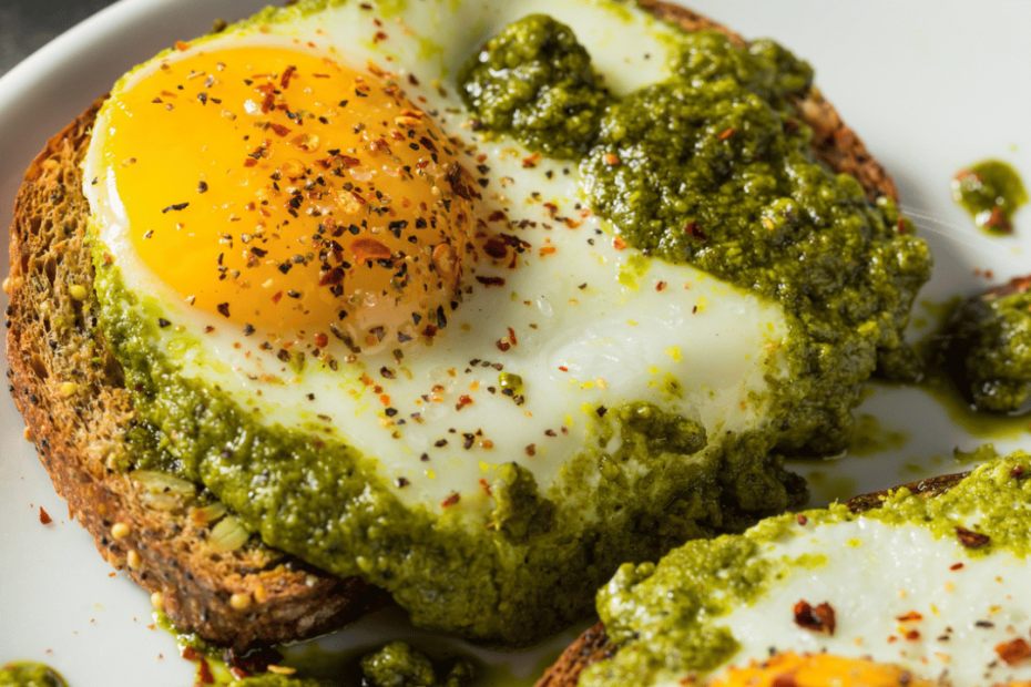 Feta Pesto Eggs